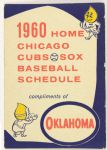 1960 Chicago Cubs Chicago White Sox Home Pocket Schedule