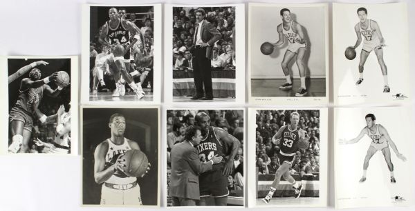 1960s-1990s NBA Photo Collection (35+) Including Vintage John Havlicek, Elgin Baylor, Larry Bird
