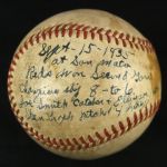1935 (September 15) Minor League/College/Barnstorming Game Used Baseball (MEARS LOA)