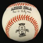 1995 Cal Ripken Baltimore Orioles Ironman Streak Stamped OAL Budig Baseball