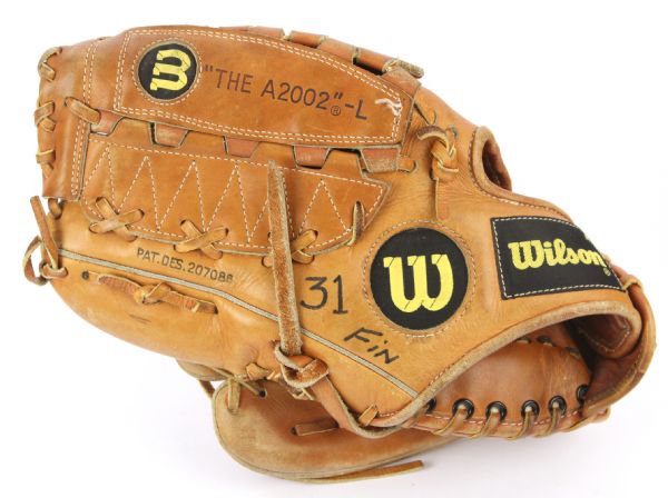 1986-99 Chuck Finley California Angels Game Worn Wilson Fielders Glove (MEARS LOA)