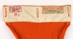 1940's circa #20 Orange Dureen Game Worn O'Shea Football Jersey w/ 6 Button Crotch Strap (MEARS LOA)
