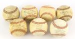 1952-69 circa Game Used ONL Giles Baseball Collection - Lot of 7 (MEARS LOA)