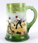 1909 William Henning Captain of 1909 National Champion Duckpin Bowling League Painted Beer Stein (From the Collection of Penny Marshall)