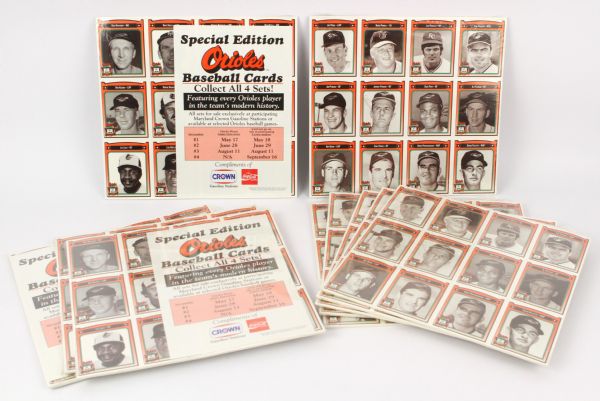 1991 Baltimore Orioles Crown Gasoline Stations Sealed Special Edition Card Sets - Lot of 10