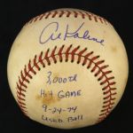 1974 (September 24) Al Kaline Detroit Tigers Signed OAL Cronin Memorial Stadium Game Used Baseball (MEARS LOA/JSA) 3,000th Career Hit Game