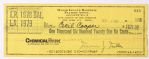 1980 Cecil Cooper Milwaukee Brewers Signed Check (endorsed on reverse) MEARS LOA
