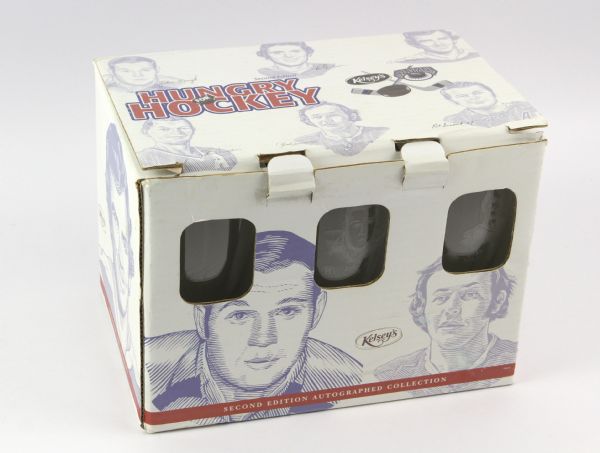 1990s Kelseys NHL Alumni Hungry For Hockey Collectible Glass Set - Lot of 6 w/ Stan Mikita, Rod Gilbert & More 