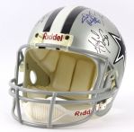 2000s Dallas Cowboys Multi Signed Full Size Display Helmet w/ Emmitt Smith, Mel Renfro, Leon Lett, Nate Newton & More 17 Signatures Including (JSA)