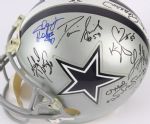 2000's Dallas Cowboys Multi Signed Full Size Display Helmet w/ Emmitt Smith, Mel Renfro, Leon Lett, Nate Newton & More 17 Signatures Including (JSA)