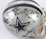 2000's Dallas Cowboys Multi Signed Full Size Display Helmet w/ Emmitt Smith, Mel Renfro, Leon Lett, Nate Newton & More 17 Signatures Including (JSA)