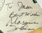 1981 circa Marques Johnson Milwaukee Bucks Signed Game Worn Adidas Sneakers (MEARS LOA/JSA)