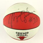 1985-89 circa Michael Jordan Chicago Bulls Signed Mini Team Logo Basketball (JSA Full Letter)