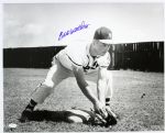 1954-56 Eddie Mathews Milwaukee Braves “Concentrating On The Hot Corner” Frank Stanfield Autographed Original 16x20 Hand Developed Photograph (JSA)
