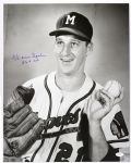 1954-56 Warren Spahn Milwaukee Braves “On His Way To 363” Frank Stanfield Autographed Original 16x20 Hand Developed Photo (JSA) “Finest Signed Oversized Image Extant!”