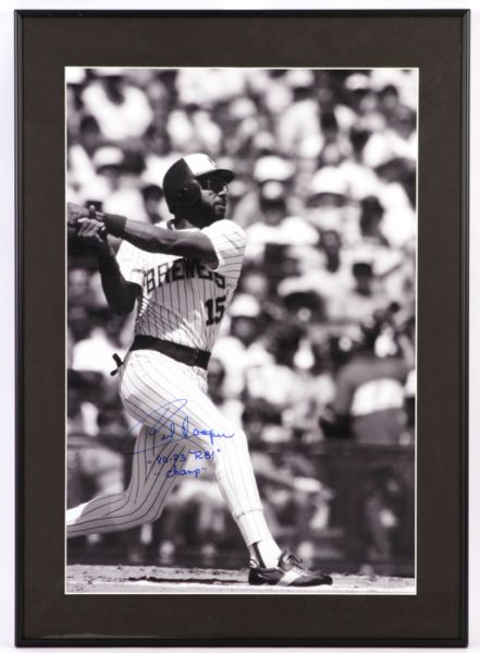2000s Cecil Cooper Milwaukee Brewers Signed 20" x 28" Framed Photo (JSA)