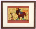 1950's Mickey Mouse Pinocchio Jiminy Cricket Framed Sketch & Animation Cell Collection (From the Collection of Penny Marshall)