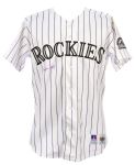 1993 Roberto Mejia Colorado Rockies Signed Game Worn Home Jersey (MEARS LOA/JSA) Inaugural Season