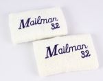 1990s Karl Malone Utah Jazz Game Worn Mailman Wristbands (MEARS LOA)