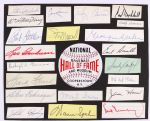 1940s-80s circa Hall of Fame Signed Cut Sheet Collection - Lot of 2 w/ 42 Total Signatures Including Satchel Paige, Willie Mays, Sandy Koufax & More (JSA)