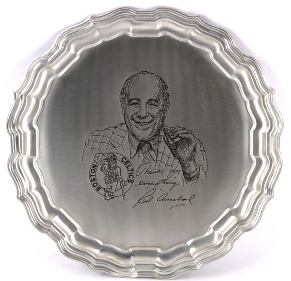 1980s circa Red Auerbach Boston Celtics "Thanks For Everything" 14" Presentation Tray 