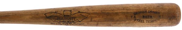 1930-34 Babe Ruth New York Yankees Hanna Batrite Professional Model Bat (MEARS A5)