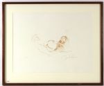 (1970 John Lennon Bag One Titled “Erotic 7” 22x30 (29x33 Framed) Signed Stone Lithograph (Full JSA Letter) #236/300