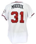 2001 (Pre- 9/11) Greg Maddux Atlanta Braves Autographed Game Worn Home Jersey w/ Eddie Mathews Patch (MEARS  LOA / JSA)
