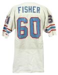 1975-82 Ed Fisher Houston Oilers Game Worn Road Jersey (MEARS LOA)