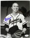 1953-56 Earl Gillespie Milwaukee Braves Announcer Signed 8x10 B&W Photo *JSA*