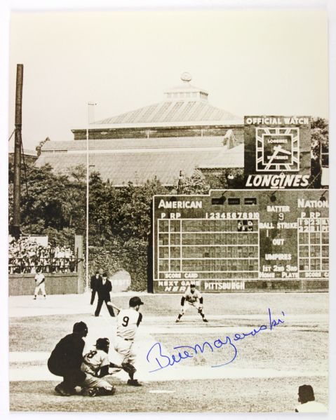 1960 Bill Mazeroski Pittsburgh Pirates Signed 8x10 B&W Photo (JSA)
