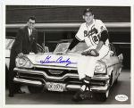 1958 Gene Conley Milwaukee Braves Wally Rank Automobile Dealership Signed 8x10 B&W Photo *JSA*