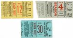 1955-60 Eddie Mathews Milwaukee Braves Homerun Ticket Stub Lot (3)