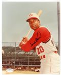 1956-65 Frank Robinson Cincinnati Reds Signed 8x10 Color Photo *JSA*