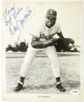 1949-57 Don Newcombe Brooklyn Dodgers Signed 8x10 B&W Photo *JSA*