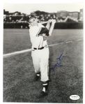 1957 Nippy Jones Milwaukee Braves Signed 8x10 B&W Photo *JSA*