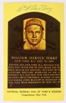 1980s Bill Terry New York Giants 3.5x5.5 Gold HOF Plaque Postcard (MEARS Auction/JSA LOA)