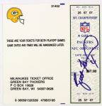 1995-97 Brett Favre Green Bay Packers Signed NFC Championship Full Unused Ticket (MEARS LOA JSA LOA)