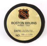 1972 (December 29) Bobby Orr Boston Bruins Game Used Puck (MEARS LOA/NHL LOA) Game Winning Goal