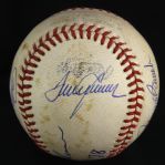 1978 (April 6) Sparky Anderson Johnny Bench Pete Rose Tom Seaver Ken Griffey George Foster Cincinnati Reds Signed ONL Feeney Riverfront Stadium Game Used Opening Day Baseball (MEARS LOA/JSA)