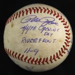1978 (April 6) Sparky Anderson Johnny Bench Pete Rose Tom Seaver Ken Griffey George Foster Cincinnati Reds Signed ONL Feeney Riverfront Stadium Game Used Opening Day Baseball (MEARS LOA/JSA)