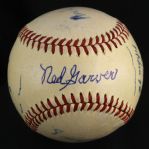 1951 (April 11) Ned Garver St. Louis Browns Single Signed OAL Harridge Game Used No Hit Baseball (MEARS LOA/JSA)