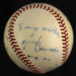 1951 (April 11) Ned Garver St. Louis Browns Single Signed OAL Harridge Game Used No Hit Baseball (MEARS LOA/JSA)