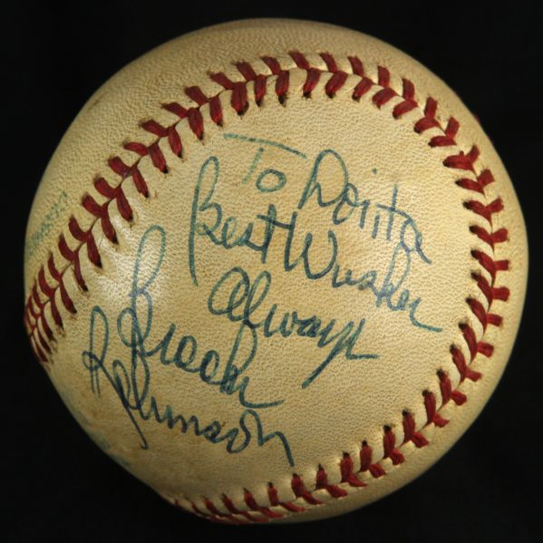1977 Brooks Robinson Baltimore Orioles Single Signed OAL MacPhail Game Used Baseball (MEARS LOA/JSA)