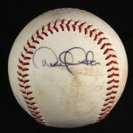1994-95 Derek Jeter Columbus Clippers Single Signed OIL Mobley Game Used Baseball (MEARS LOA/JSA)