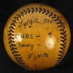 1944 (July 2) Chicago Cubs Philadelphia Philles ONL Frick Wrigley Field Game Used Baseball (MEARS LOA)