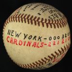 1956 (June 4) Vinegar Bend Mizell St. Louis Cardinals ONL Giles Busch Stadium Game Used Victory Baseball (MEARS LOA)