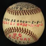 1956 (June 4) Vinegar Bend Mizell St. Louis Cardinals ONL Giles Busch Stadium Game Used Victory Baseball (MEARS LOA)