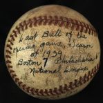 1939 (April 19) Boston Braves Philadelphia Phillies ONL Frick Braves Field Game Used Baseball (MEARS LOA & PSA/DNA)
