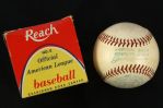 1960-69 AJ Reach Official American League Joe Cronin Baseball w/ Original Box